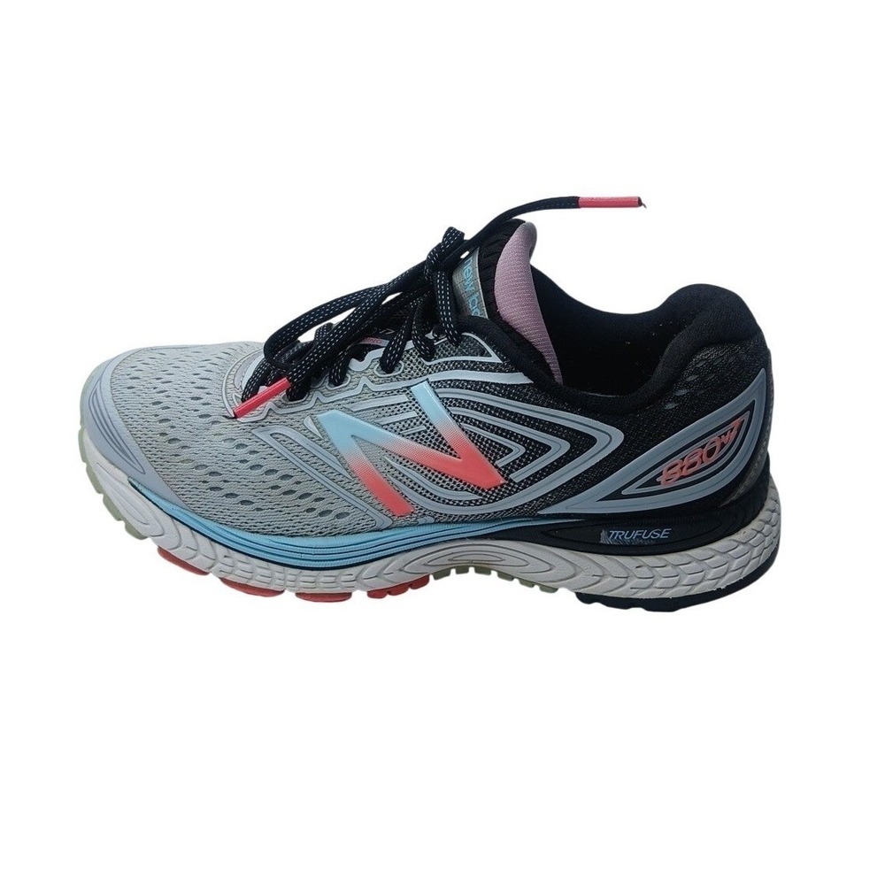 New Balance 880v7 Running Shoes Womens 6.5 Grey Black Pink Blue W880GP7 TruFuse